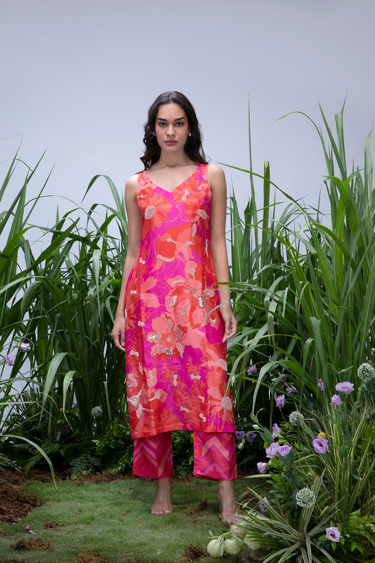 Olisha Lawn Pink Kurta Set