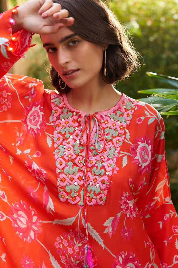 Scarlet Kaftan Set