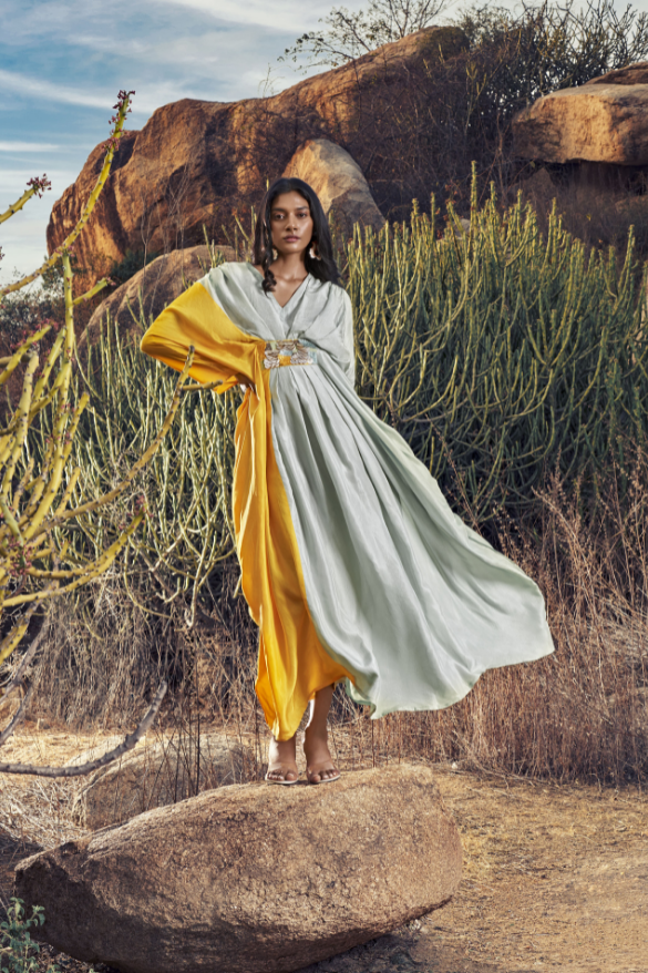 Amrita Thakur In Our Colour Block Breezy Kaftan