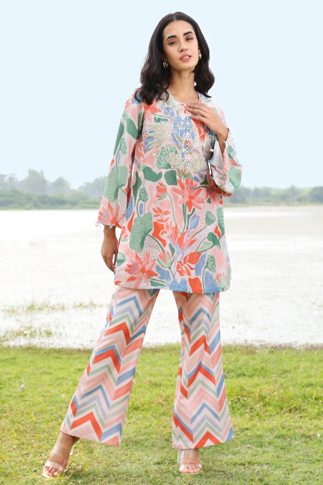 Chashni Banarsi Blue Co-ord Set