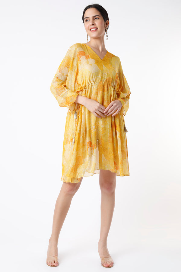 Yellow Monotone Kaftan