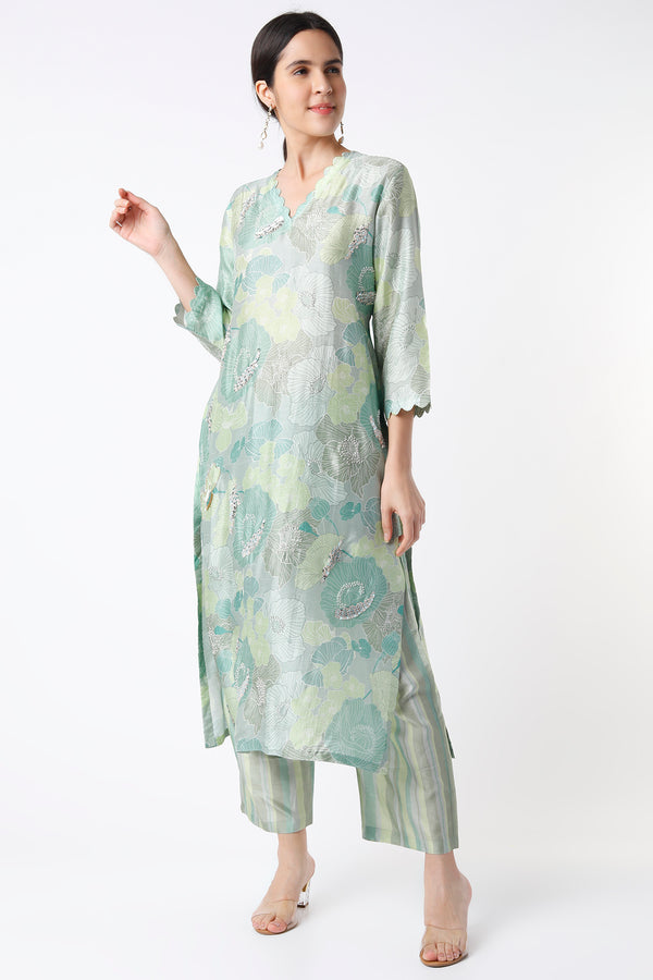 Green Kurta Set