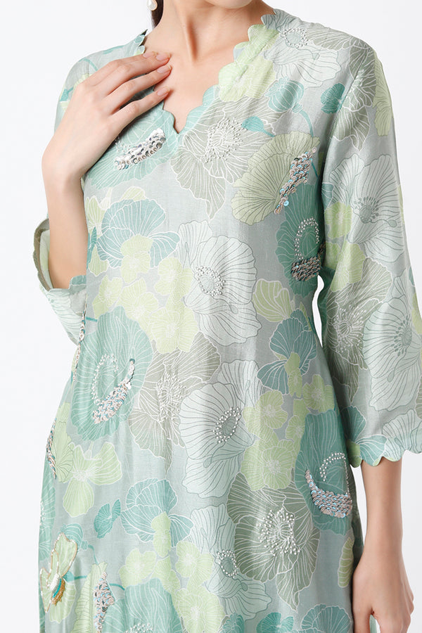 Green Kurta Set
