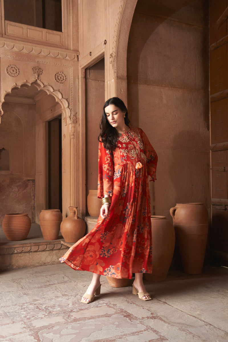 Vidya Balan in Red Moroccan Dress