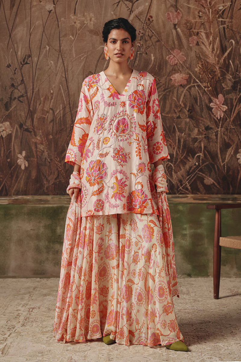 Wandering Petal Sharara Set