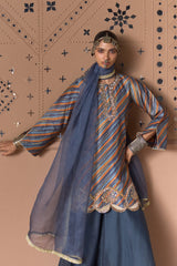 Neel Leher Silk Sharara Set
