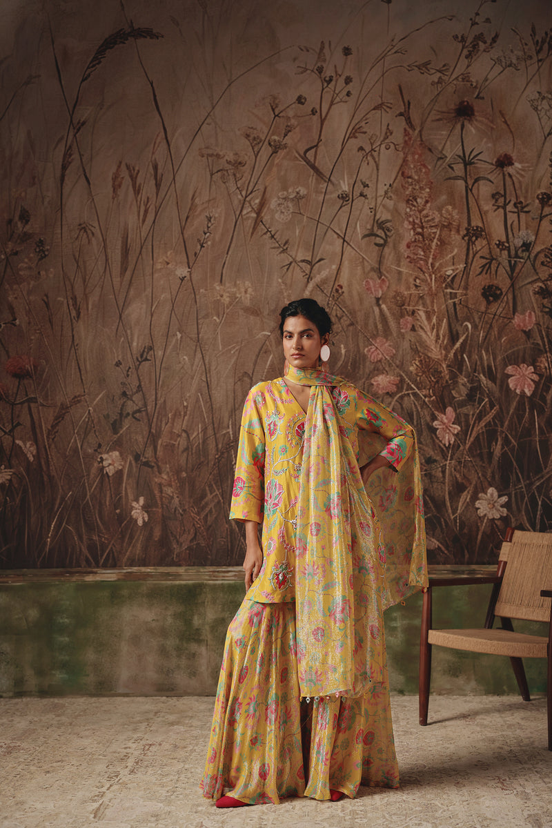 Solstice Bloom Sharara Set