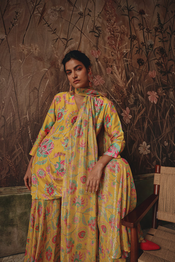 Solstice Bloom Sharara Set