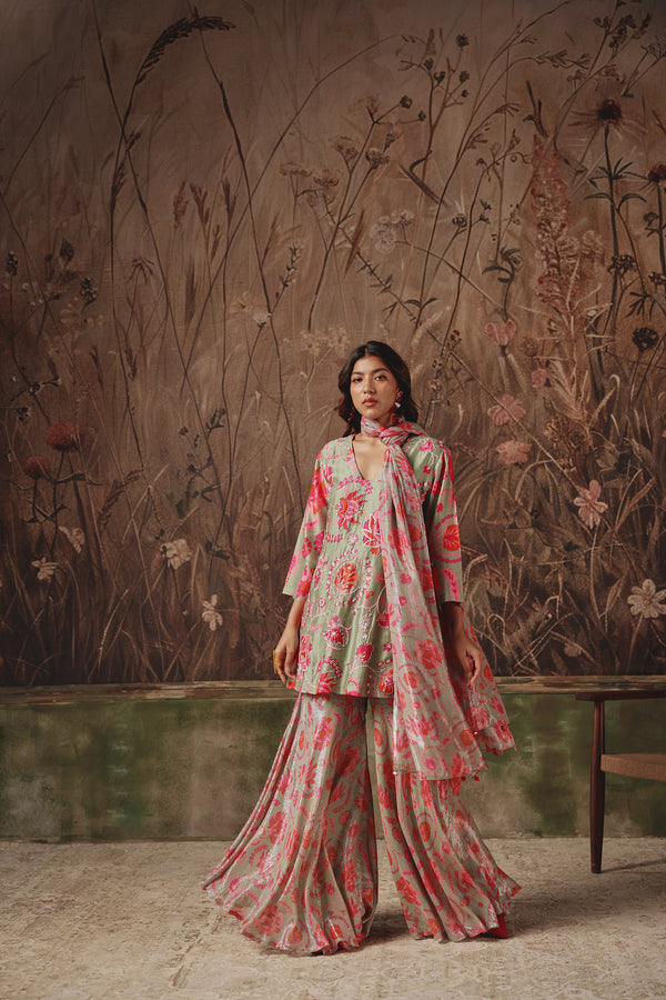 Mirage Meadow Sharara Set