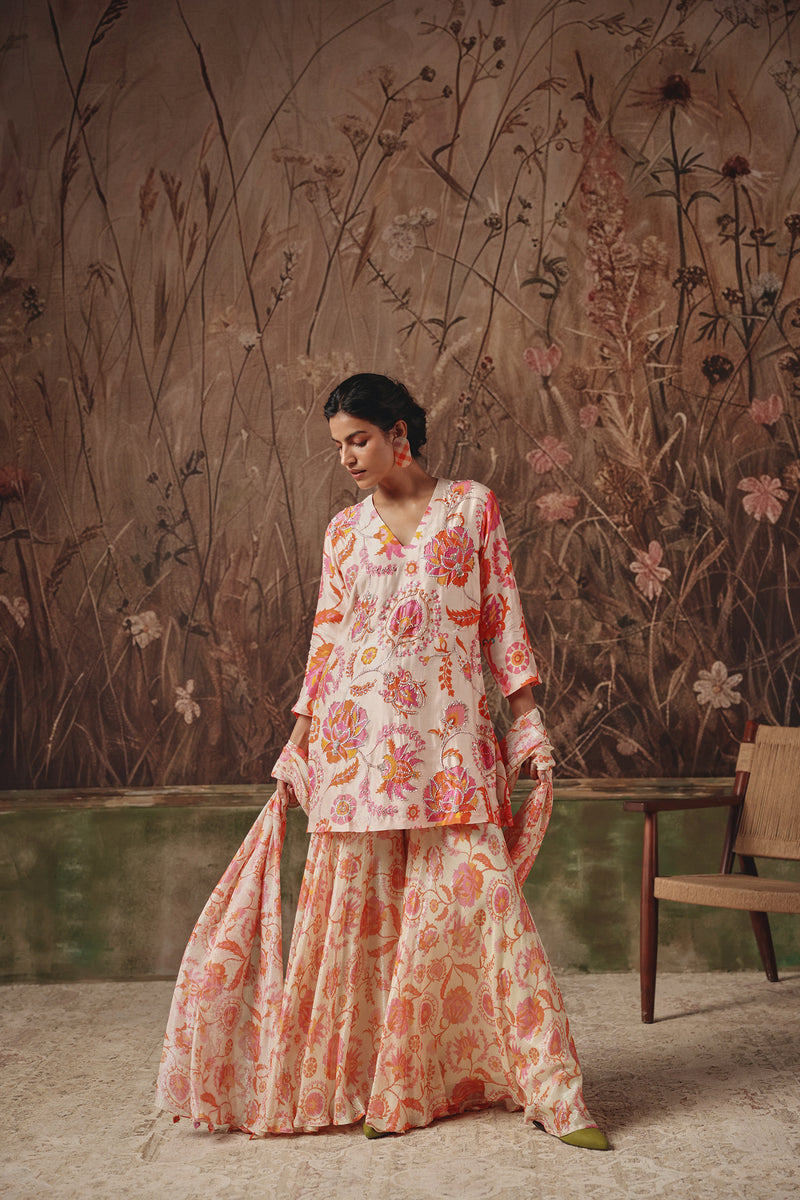 Wandering Petal Sharara Set