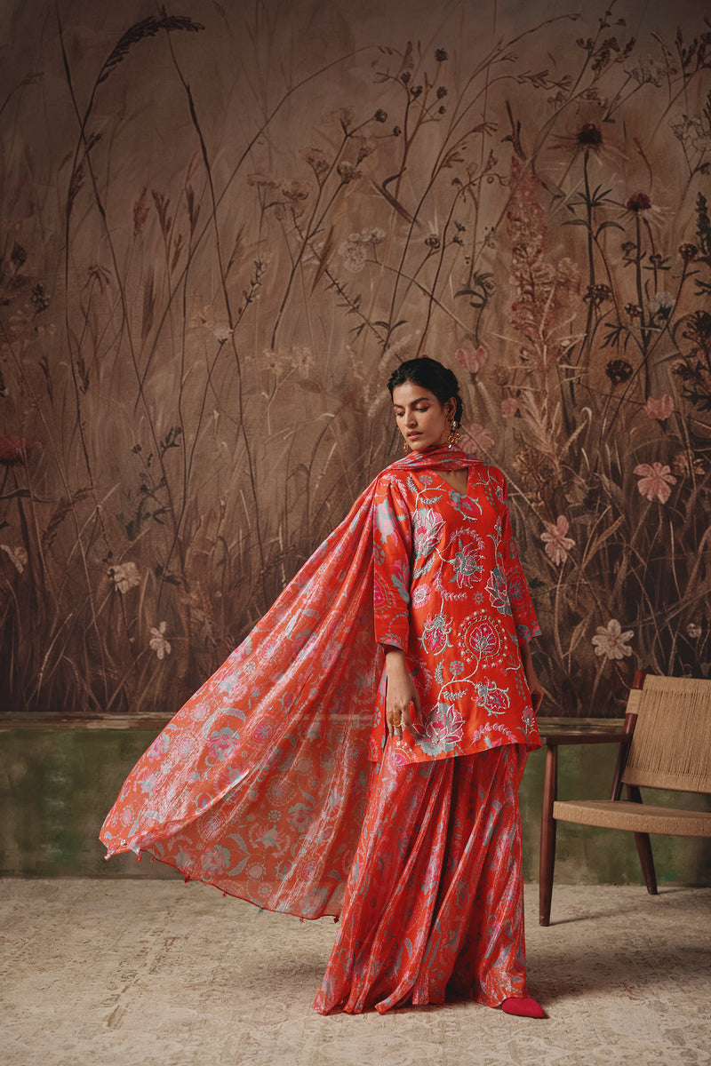 Fire Lily Sharara Set