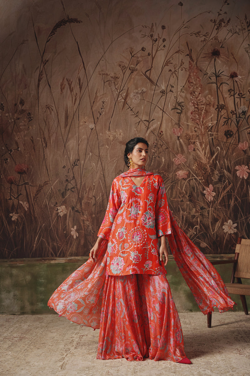 Fire Lily Sharara Set