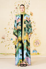 Rawan Abaya | Painterly Silk Blend Abaya