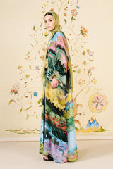 Rawan Abaya | Painterly Silk Blend Abaya