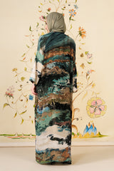 Maysara Abaya | Abstract Silk Blend Abaya
