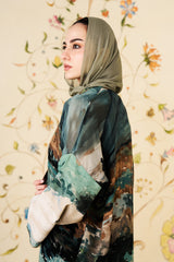 Maysara Abaya | Abstract Silk Blend Abaya