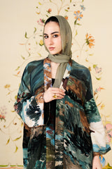 Maysara Abaya | Abstract Silk Blend Abaya
