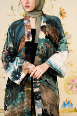 Maysara Abaya | Abstract Silk Blend Abaya