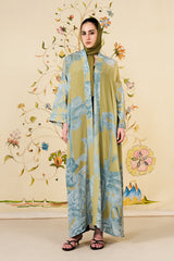 Riham Abaya | Olive Silk Blend Abaya