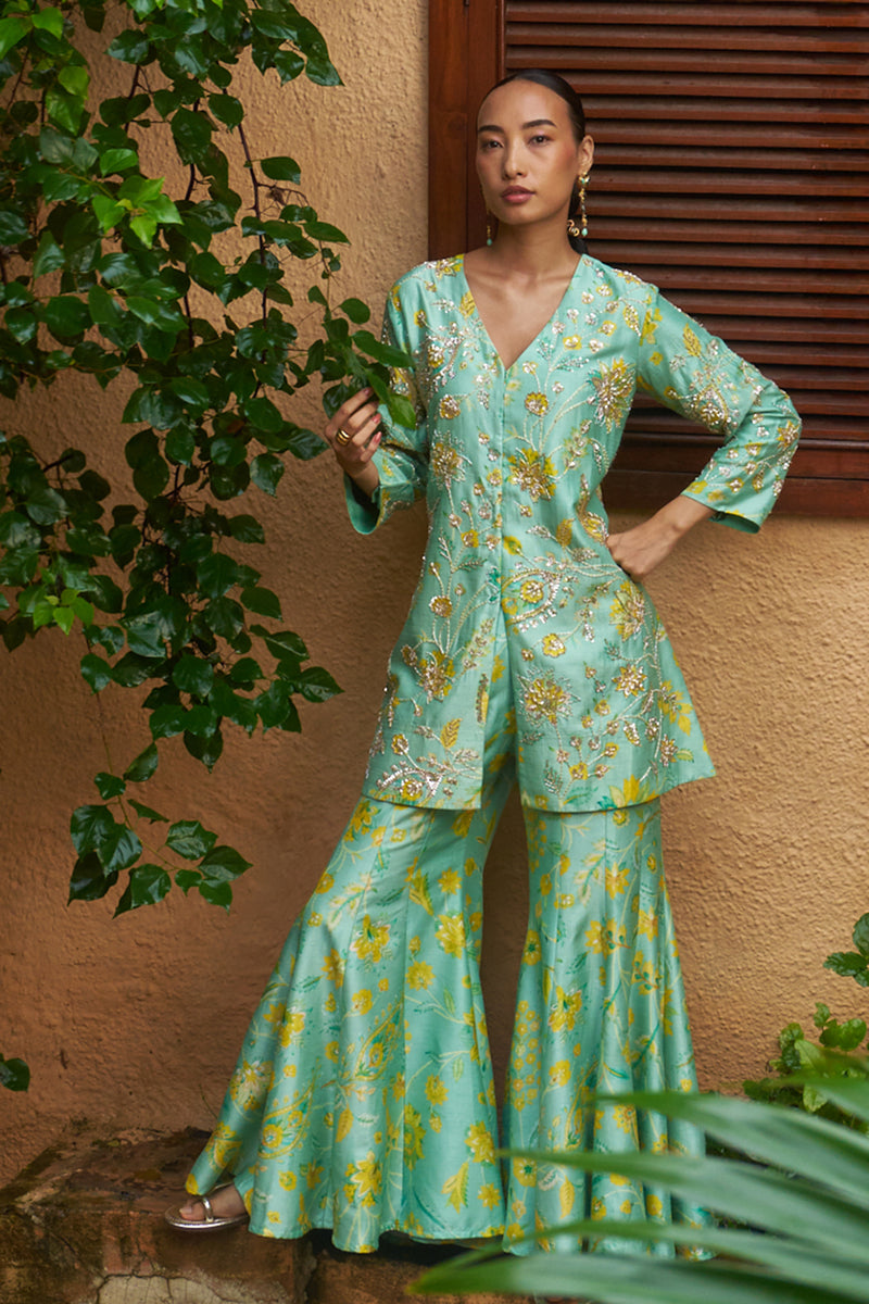Azure Jacket Sharara