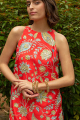 Neha Rath in Scarlet Halter Neck Sharara