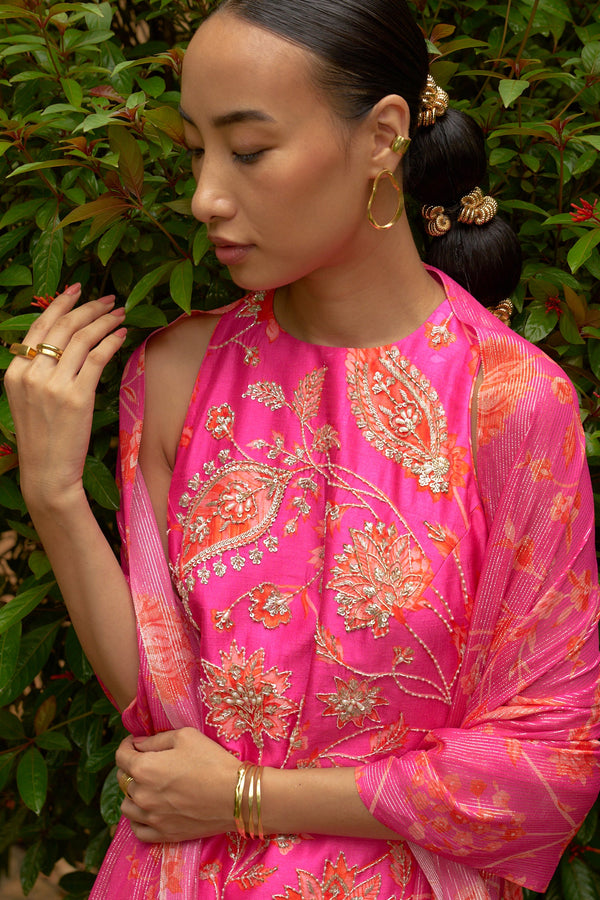 Kompal Matta Kapoor in Dahlia Halter Neck Sharara - RTS