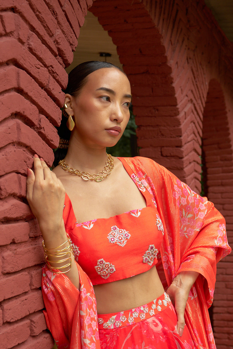 Coral Lehenga