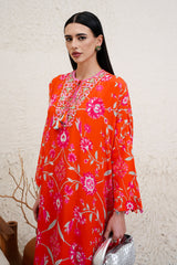 Maziyra Scarlet Floral Jalabiya – Archana Shah
