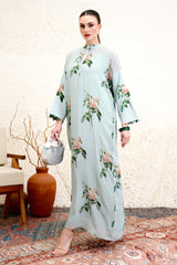 Tameera – Floral Jalabiya in Mist Green
