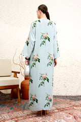 Tameera – Floral Jalabiya in Mist Green