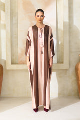 Silk-Cotton Embroidered Jalabiya - Archana Shah