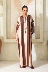 Silk-Cotton Embroidered Jalabiya - Archana Shah