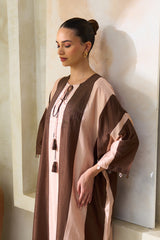 Silk-Cotton Embroidered Jalabiya - Archana Shah