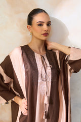 Silk-Cotton Embroidered Jalabiya - Archana Shah