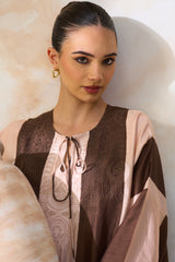 Silk-Cotton Embroidered Jalabiya - Archana Shah