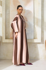 Silk-Cotton Embroidered Jalabiya - Archana Shah