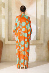 Salsabeel Floral Silk Jalabiya | Archana Shah