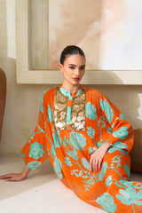 Salsabeel Floral Silk Jalabiya | Archana Shah