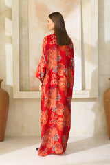 Zareen Silk Floral Jalabiya –  Archana Shah