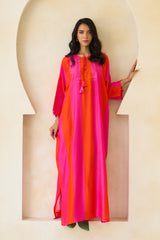 Rania Jalabiya – Silk Embroidered Dual-Tone Jalabiya by Archana Shah