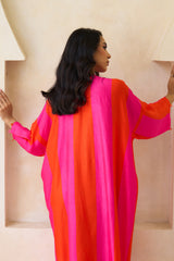 Rania Jalabiya – Silk Embroidered Dual-Tone Jalabiya by Archana Shah