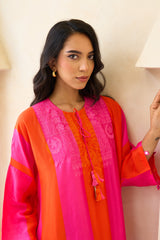 Rania Jalabiya – Silk Embroidered Dual-Tone Jalabiya by Archana Shah