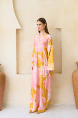 Soraya Jalabiya – Floral Silk Jalabiya for Women | Archana Shah