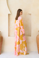 Soraya Jalabiya – Floral Silk Jalabiya for Women | Archana Shah