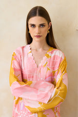 Soraya Jalabiya – Floral Silk Jalabiya for Women | Archana Shah