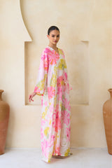 Lina Jalabiya – Silk Floral Jalabiya | Archana Shah