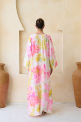 Lina Jalabiya – Silk Floral Jalabiya | Archana Shah