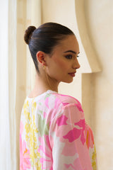 Lina Jalabiya – Silk Floral Jalabiya | Archana Shah