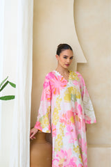 Lina Jalabiya – Silk Floral Jalabiya | Archana Shah