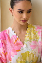 Lina Jalabiya – Silk Floral Jalabiya | Archana Shah